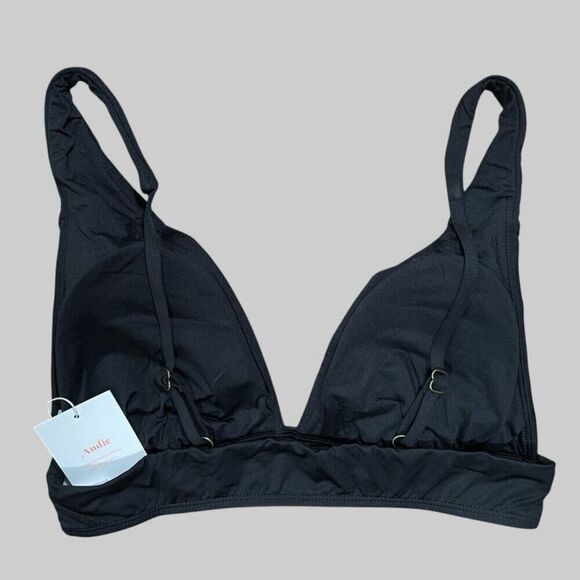 Andie Swim The Belize Bikini Top in Black Size M NWT Bathing Suit Top AT108 - Picture 4 of 12